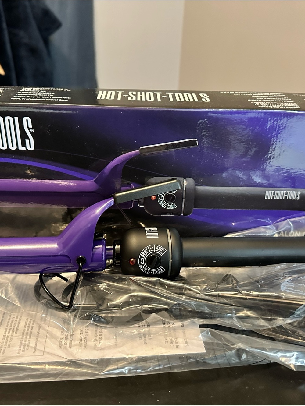 Hot-Shot-Tools Purple Curling Iron - Professional 1" Styling Wand